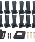Badass Black 304 Stainless Steel Glass To Glass Clamps For Pool Fences And Balconies Fits 5/16 To 1/2 Inch Panels 12 pack.