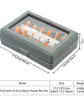 12-Piece Router Bit Set For Woodworking Projects With Durable Alloy Cutting Edges, Carbon Steel Shafts, And A Handy Carrying Case
