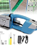 Heavy Duty Electric Strapping Machine Handheld Portable Welding Bander A Heavy Hitter with tools and battery charger.