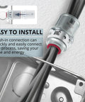 Close-up view of 20 Pack Snap In Mc Cable Connectors For Electrical Boxes, showing push-in connection for easy wiring.