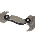 Screw pitch gauge with 28 leaves for metric threads 0.25–2.50mm, precision steel tool