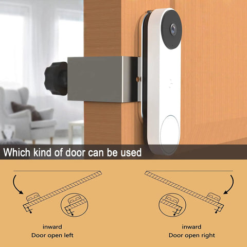 Anti Theft Doorbell Mount For Google Nest Battery Doorbell No Drill Rustproof Metal Mount for inward doors
