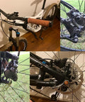 MT200 Hydraulic Brake Set For Mountain Bikes With Left Front 800mm And Right Rear 1500mm Cables Installed On Bicycle