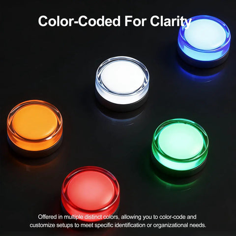 Assorted colored LED indicator lights for Industrial 22mm LED Indicator Light 220V AC Pilot Signal Lamp for Machinery Control Circuits, top view