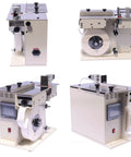 Durable Automatic Right Angle Labeling Machine For Semi-Auto Corner Stickers Precision Metal Device Speed 0-200mm Min side view with labeling roll.