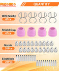 Plasma Cutter Consumables Kit With Tips Nozzles Electrodes Shield Cups For CUT55 CUT60 LGK-60 WSD-60 SG-55 48-piece set