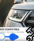 Windshield Washer Fluid Cap Replacement For Ford Focus 2012-2018, OEM KT1Z17632A CP9Z-17A605-A shown with car front