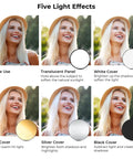 Demonstration of 5 In 1 Light Reflector Kit 32 Inch Portable Collapsible for Studio and Outdoor Photography with different light effects