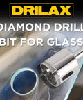 2 Inch Diamond Hole Saw For Tiles And Glass With 3/8 Inch Shank Pro Grade Ceramic Porcelain Granite Quartz Drill Bit 1-1/8 Inch Deep Cut