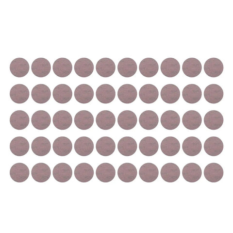 Premium 50 Pack Mesh Sanding Discs With Hook And Loop Backing For Drywall Plus Wood And Metal, various discs shown