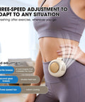 Woman wearing Portable Bladeless Clip On Fan For Waist Or Shirt Hands Free Personal Neck Wearable Cooling Fan