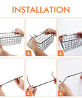 Installation steps for Pegboard Organizer Kit 18 Pack With Hooks Baskets Cups And Trays For Garage Workshop And Craft Room