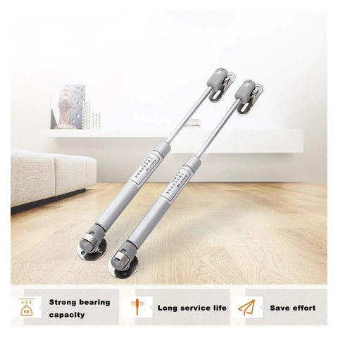 Stainless Steel Door Closer For Doors And Cabinets With Soft Close Hydraulic Gas Lift Strut Adjustable Tension Universal Non Handed Design Fits Right Or Left Swing Install DIY Friendly Home Office Hotel on wooden floor.