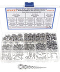 570 Piece Metric Hex Nut Set M1 To M10 Assortment Kit in 304 Stainless Steel shown in open compartmented case