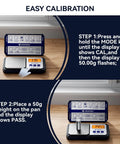 Pocket Gram Scale 200G 0.01G Precision With 6 Units G/Oz/Ozt/Dwt/Ct/Gn, Tare Function, LCD Display in calibration mode