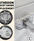 Clear Acrylic Bathroom Faucet Knob Handles Kit For Hot And Cold Water Upgrade with faucet installation on sink