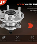 Rear Wheel Bearing And Hub Assembly With ABS And 5 Lug For Hyundai Elantra 2017 2020 And Kona 2018 2022 FWD Only, heavy-duty hub