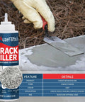 DIY Concrete Crack Filler And Sealant Powder For Quick Repair Of Cracks In Walls Floors And Driveways Mix With Water Or Sand