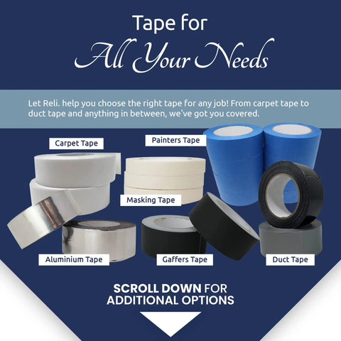Variety of tapes including Heavy Duty Double Sided Carpet Tape 2 Inch Wide 8 Yard Roll For Rugs On Hardwood Laminate Concrete