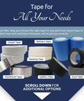 Assorted tapes including Double Sided Carpet Tape 2 Inch Wide 90 Yards Bulk Pack White Indoor Outdoor Heavy Duty Rug Stays Put.