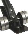 Close-up of Heavy Duty Pry Bar Lever With 6600 Lb Capacity, 55 Inch Handle, Special Nose Plate And Four Steel Rollers