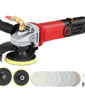 Corded Wet Buffer Polisher Kit With 7 Amp Motor, 4 And 5 Inch Pad Sizes, Heavy Duty Grinder Sander For Auto Detailing