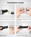 Installation guide for 51 LED UV Light Handheld Blacklight 395nm Ultraviolet Flashlight Detects Pet Urine Stains