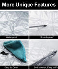 All Weather Windshield Cover Sun Shade for Cars and SUVs, waterproof, scratch-proof, easy to clean, soft material detail