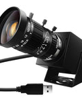 Front view of 5-50mm 10X USB Zoom Camera With 12MP Sensor 1080P 120FPS Varifocal CS Mount Lens for streaming and video calls