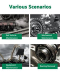 Various scenarios showcasing the Heavy Duty 3 Jaw Hydraulic Bearing Puller Kit With Tough Plastic Carry Case And 10 Ton Gear Extractor Tool.