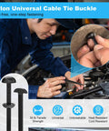 Heavy Duty Car Fastener Kit No Hassle With 50Pcs Nylon Universal Cable Tie Buckles And Self Locking Zip Ties installation example