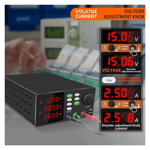 Usb Dc Laboratory Power Supply With Adjustable Output From 0 To 60V And 0 To 10A For Benchtop Electronics 120V Input Switching