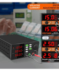 USB Programmable DC Bench Top Power Supply Pro Grade Adjustable 0-60V 0-10A and 0-30V 5A front panel and display