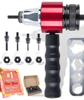 Huge Deal Cordless Drill Rivet Nut Tool Adapter Kit With Quick Change Nutsert Set For Metalworking And Automotive DIY Projects That Make Heavy Jobs Super Easy. cordless drill rivet nut adapter kit with M3-M8 mandrels, handle, wrench, and case