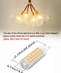 Diagram showing G9 LED Bulbs 75W 80W 100W Halogen Equivalents, 1000 Lumen Soft Warm White 3000K, with size measurements