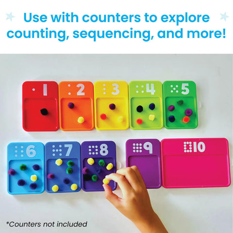 Sensory Number Trays for Kids Count Trace and Learn Numbers to Ten with Texture Paths and Fine Motor Activities display
