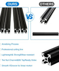 Comparison of Four Piece 400mm European Standard Anodized Aluminum Extrusion Profile For Linear Rails Durable And Beefy Build For 3D Printers And CNC Machines DIY Projects Black