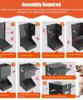 Assembly steps for Set And Forget Outdoor Dog Feeder With Sturdy Rain Cover 25 Pound Gravity Kibble Bowl for large breeds.