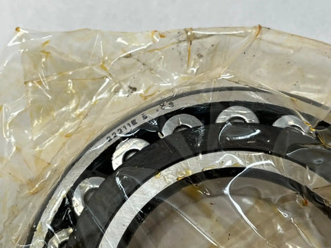 Top Shelf German Spherical Roller Bearing 55x100x25mm Genuine Chrome Steel Design with Reinforced Cage in packaging.
