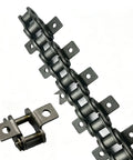 Ready To Use 1.5m Roller Chain 06B With Ears For Conveyor Replacement 9.525mm Pitch close-up view showing link details.