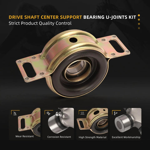 Top Shelf Heavy Duty Drive Shaft Center Support Bearing And U Joint Repair Kit For Toyota Tacoma 2wd 4wd 2005 2015 close-up of bearing assembly.