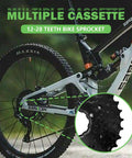7 Speed Bike Cassette CS-HG200 12-28T Sprocket For Mountain And Folding Bikes With Anti Chain Drop Design, inset view