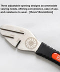 Bike Disc Rotor Truing Fork Tool For Mountain And Road Bikes With Comfortable Handle Stainless Steel Rotor Alignment Wrench Three Slot Depths 15mm 18mm 42mm