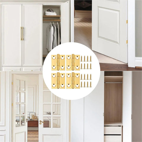 Four Pack Solid Brass Mini Folding Butt Hinges For Cabinets And Drawers Doors Jewelry Boxes And Wood Chests 1 Inch 25x22mm