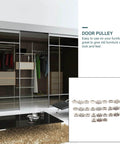 10 Pack Stainless Steel Sliding Door Wheels And Pulleys For Cabinets And Glass Doors Slick Multi Purpose Furniture Roller Kit