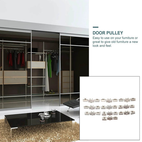 10 Pack Stainless Steel Sliding Door Wheels And Pulleys For Cabinets And Glass Doors Slick Multi Purpose Furniture Roller Kit