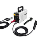 130A Mini Stick Welder 110V Arc Welding Inverter With Hot Start and Anti Stick, compact lightweight welder with cables and handle.