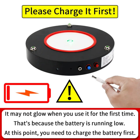 10 Inch LED Laser Lamp Base RGBW 4in1 Ultra Bright Night Light charging indicator with warning signs