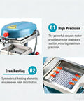 DIY Mouthguard Vacuum Forming System, 1000W Fast Molding For Night Guards with precision vacuum motor and even heat distribution