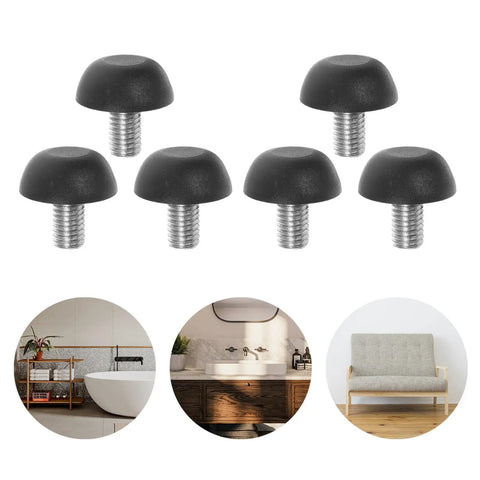 Heavy Duty Adjustable Furniture Leveling Feet 20 Piece Set For Sofas Beds Desks Chairs And Cabinets Quick Install Invisible Low Profile Stabilizers For Serious Stability And Floor Protection, black threaded feet